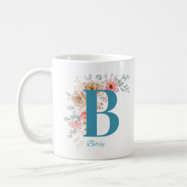 Personalisierte Kaffee-Tasse mit Name & Alphabet B Kaffeetasse