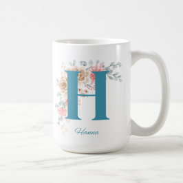 Personalisierte Kaffee-Tasse mit Name & Alphabet H Kaffeetasse