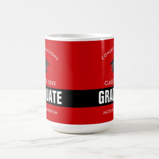 Personalisierte Kaffee-Tasse mit schwarzem Abschlu Kaffeetasse (Mittel)