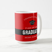 Personalisierte Kaffee-Tasse mit schwarzem Abschlu Kaffeetasse (VorderseiteRechts)