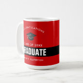 Personalisierte Kaffee-Tasse mit schwarzem Abschlu Kaffeetasse (Vorderseite Links)