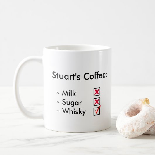 Personalisierte Kaffee-Tasse - Neuheit Kaffeetasse (Mit Donut)