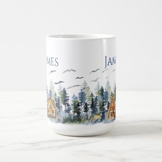 Personalisierte Kaffee Tasse Nordic Mountain Thema (Mittel)