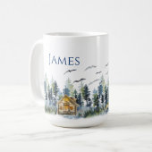 Personalisierte Kaffee Tasse Nordic Mountain Thema (Vorderseite Links)