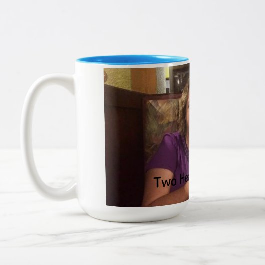Personalisierte Kaffee-Tasse, zwei tonen, 15 Unze Zweifarbige Tasse (Links)