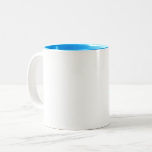 Personalisierte Kaffee-Tasse Zweifarbige Tasse (Vorderseite Links)