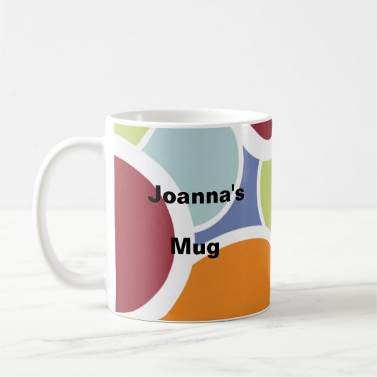 Personalisierte Kaffee-Tassen-Retro Kreise Kaffeetasse (Links)