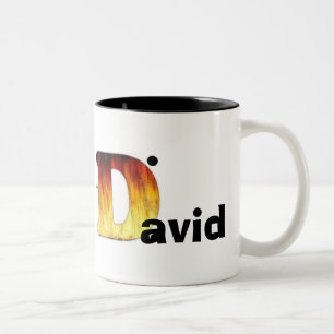 Personalisierte Kaffee-Tassen-Schale für DAVID Zweifarbige Tasse