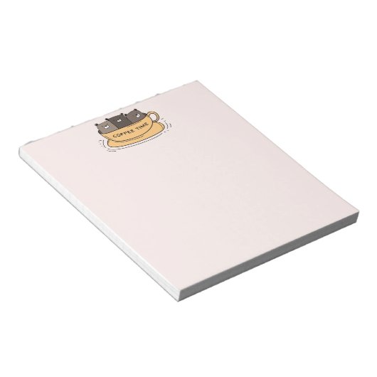 Personalisierte Kaffeebären Notizblock (angewinkelt)