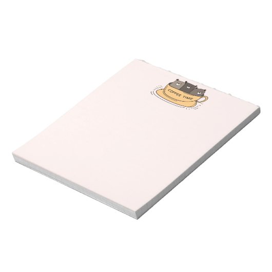 Personalisierte Kaffeebären Notizblock (Rotiert)