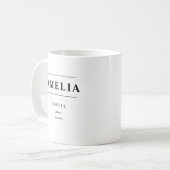 Personalisierte Kaffeebestellung, kundenspezifisch Kaffeetasse (Vorderseite Links)