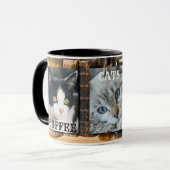 Personalisierte Kaffeekatzen Bücher Foto Tasse (Vorderseite Links)