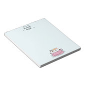 Personalisierte Kaffeekatzen Notizblock (angewinkelt)