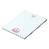 Personalisierte Kaffeekatzen Notizblock (Rotiert)