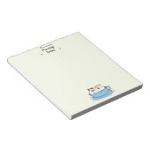 Personalisierte Kaffeekatzen Notizblock (angewinkelt)