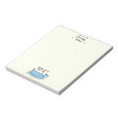 Personalisierte Kaffeekatzen Notizblock (Rotiert)