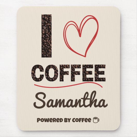 Personalisierte Kaffeeliebhaber | Benutzerdefinier Mousepad (Vorne)