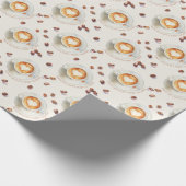 Personalisierte Kaffeemaschine Kinderdusche Geschenkpapier (Ecke)