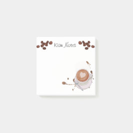 Personalisierte Kaffeenachrichtennotizen Post-it Klebezettel