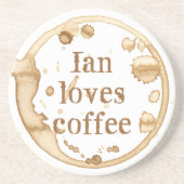 Personalisierte Kaffeestängen Grunge Text Spaß Getränkeuntersetzer (Vorne)