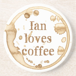 Personalisierte Kaffeestängen Grunge Text Spaß Getränkeuntersetzer