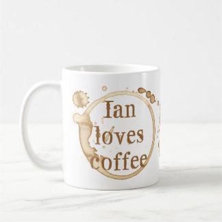 Personalisierte Kaffeestängen Grunge Text Spaß Kaffeetasse