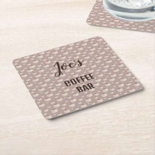 Personalisierte Kaffeestation Bar Untersetzer (angewinkelt)
