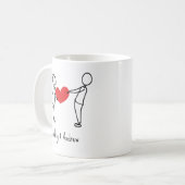 Personalisierte Kaffeetasse als Geschenk für Freun (Vorderseite Links)