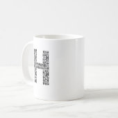 Personalisierte Kaffeetasse mit anfänglichem H als (Vorderseite Links)