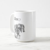 Personalisierte Kaffeetasse mit individuellem Haus (Vorderseite Links)