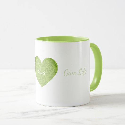 Personalisierte Kaffeetassen, Ava Name Tasse (VorderseiteRechts)