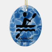 Personalisierte Kajakschmuck Keramik Ornament (Rechts)