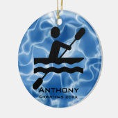 Personalisierte Kajakschmuck Keramik Ornament (Links)