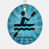 Personalisierte Kajakschmuck Keramikornament (Links)