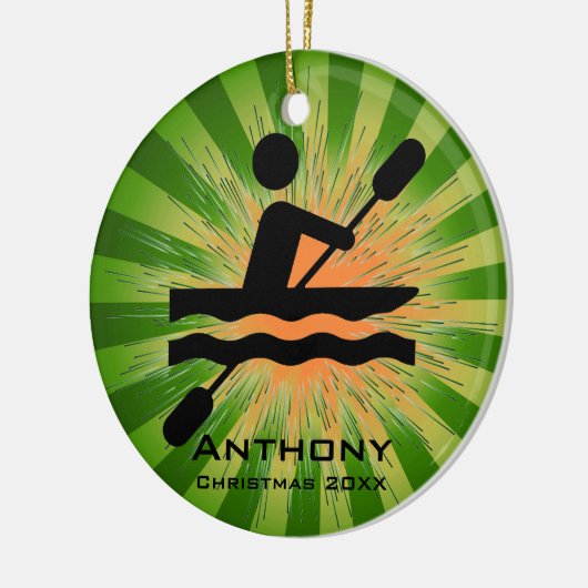 Personalisierte Kajakschmuck Keramikornament (Links)