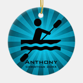 Personalisierte Kajakschmuck Keramikornament