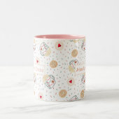 Personalisierte Kakao-Tasse für Mädchen Zweifarbige Tasse (Mittel)