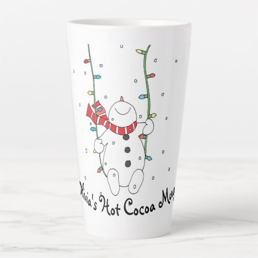 Personalisierte Kakao-Tasse Snowman schwingen Milchtasse (Vorderseite)