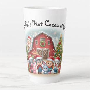 Personalisierte Kakao-Tasse Weihnachten auf dem Ba Milchtasse