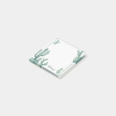 Personalisierte Kaktus-Aquarell-Haftnotizen Post-it Klebezettel (angewinkelt)