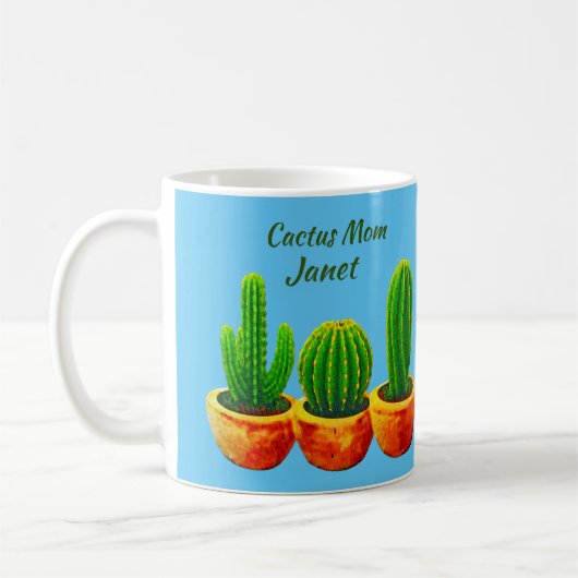 Personalisierte Kaktus-Mutter-Kaffeetasse Kaffeetasse (Links)