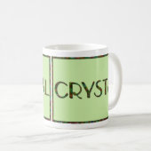 Personalisierte Kaleidoskop-Namen-Tasse - Kristall Kaffeetasse (VorderseiteRechts)