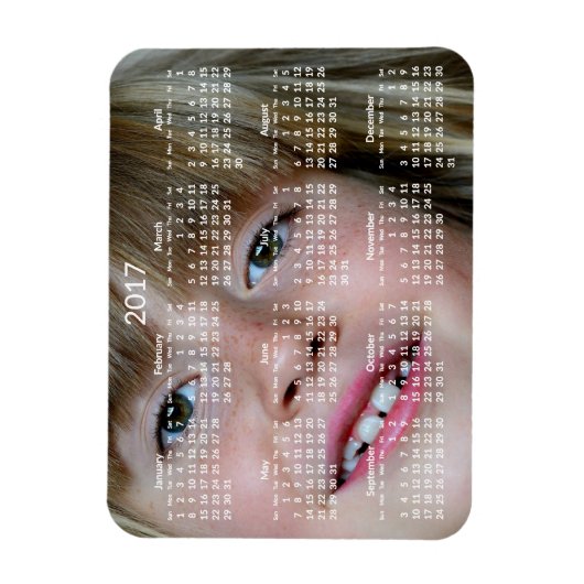 Personalisierte Kalender 2017 Flexible Magnet (Vertikal)