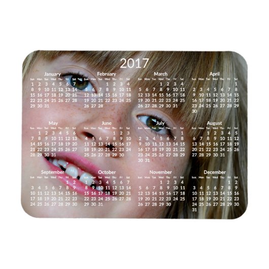 Personalisierte Kalender 2017 Flexibler Magnet (Horizontal)