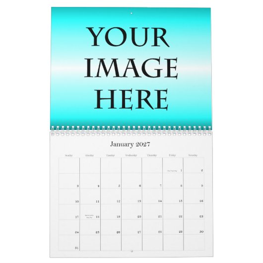 Personalisierte Kalender-Schablone Kalender (Jan 2027)