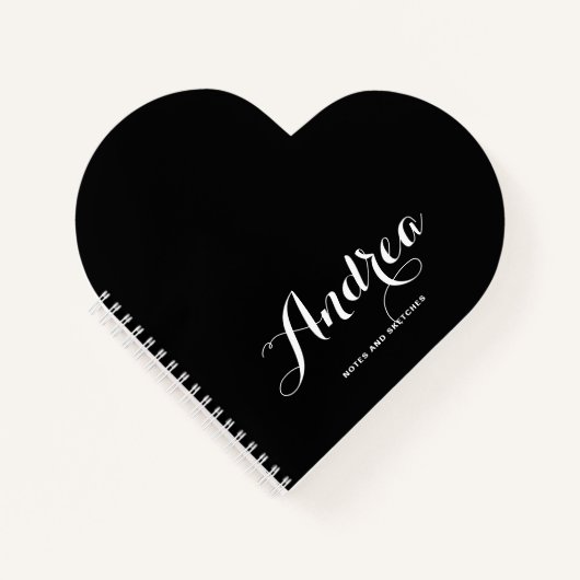 Personalisierte Kalligrafie-Schrift Notizblock (Vorderseite)
