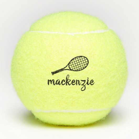 Personalisierte Kalligrafie Skriptname Tennis Ball (Vorderseite)