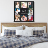 Personalisierte Kalligraphie-Familie 8 FotoCollage Leinwanddruck (Insitu (Schlafzimmer))