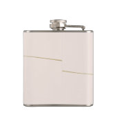 Personalisierte Kalligraphie Pink Gold Bachelorett Flachmann (Rückseite)