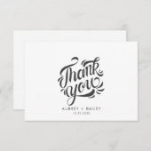 Personalisierte kalligraphische Hochzeit Danke Ver (Vorne/Hinten)